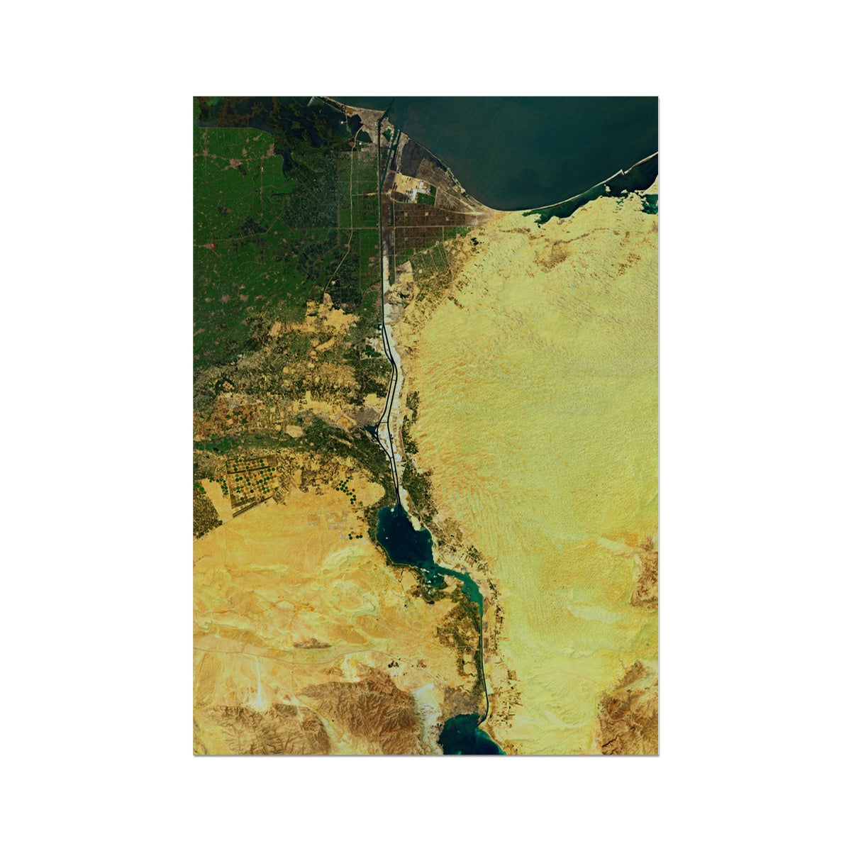 Suez Canal Wall Art Poster